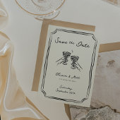 Whimsical Save the Date Champagne Cheers Einladung