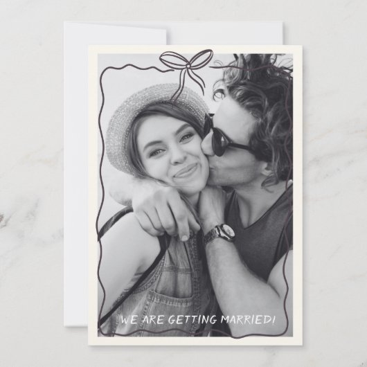 Whimsical Save the date champagne tower wedding (Rückseite)