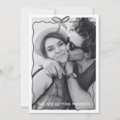 Whimsical Save the date champagne tower wedding (Rückseite)