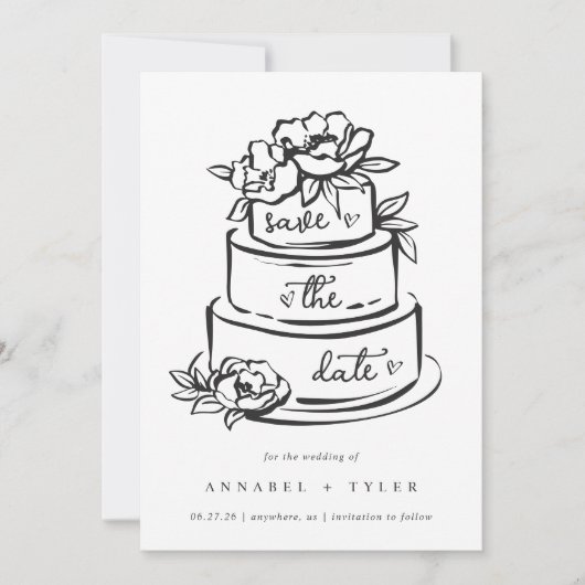Whimsical Save The Date Einladung (Vorderseite)