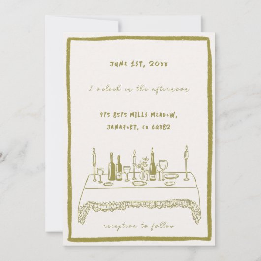 Whimsical Save the Date Einladung (Rückseite)