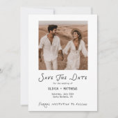 Whimsical Save the Date Foto Minimalist Einladung (Vorderseite)