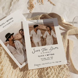 Whimsical Save the Date Foto Minimalist Einladung