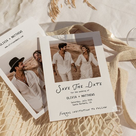 Whimsical Save the Date Foto Minimalist Einladung