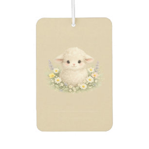 Whimsical Schafe und Wildblumen für einen charmant Autolufterfrischer