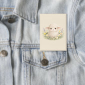 Whimsical Schafe und Wildblumen für einen charmant Button (Insitu)