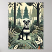 Whimsical Schnauzer Print, Wandkunst Poster (Vorne)