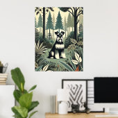 Whimsical Schnauzer Print, Wandkunst Poster (Heimbüro)