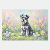 Whimsical Schnauzer with Easter Eggs Geschenkpapier Set (Vorderseite 2)