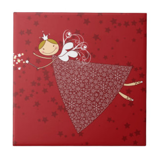 Whimsical Schneeflocken Weihnachtsfest Angel Holid Fliese
