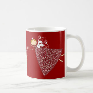Whimsical Schneeflocken Weihnachtsfest Angel Holid Kaffeetasse