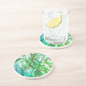WHIMSICAL SCHNÖRKEL grün blau Untersetzer (Seite)