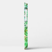 WHIMSICAL SCHNÖRKEL hell aquamarin grün weiß Case-Mate iPhone Hülle (Rückseite / Links)