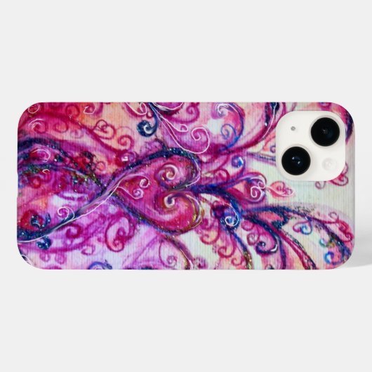 WHIMSICAL SCHNÖRKEL hell rosa lila Case-Mate iPhone Hülle (Rückseite (Horizontal))