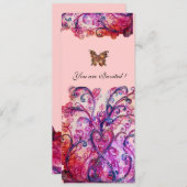 WHIMSICAL SCHNÖRKEL hell rosa lila Einladung (Vorne/Hinten)