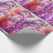 WHIMSICAL SCHNÖRKEL hell rosa lila weiß Geschenkpapier (Ecke)