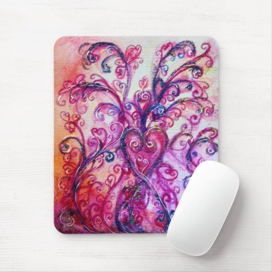 WHIMSICAL SCHNÖRKEL hell rosa lila weiß Mousepad (Mit Mouse)
