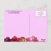 WHIMSICAL SCHNÖRKEL hell rosa lila weiß Postkarte (Rückseite)