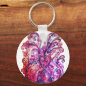 WHIMSICAL SCHNÖRKEL hell rosa lila weiß Schlüsselanhänger (Vorderseite)