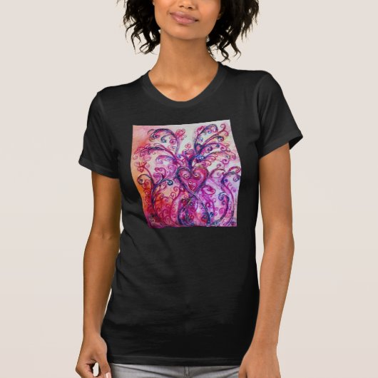 WHIMSICAL SCHNÖRKEL hell rosa lila weiß T-Shirt (Vorderseite)