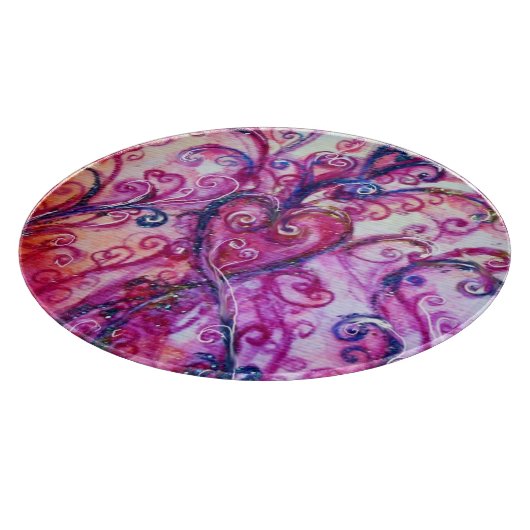 WHIMSICAL SCHNÖRKEL hell rosa Schneidebrett (Ecke)