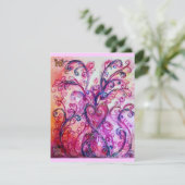 WHIMSICAL SCHNÖRKEL hell rot, rosa lila Einladung (Stehend Vorderseite)