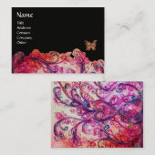 WHIMSICAL SCHNÖRKEL hell rot, rosa lila schwarz Visitenkarte (Vorne/Hinten)