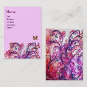 WHIMSICAL SCHNÖRKEL hell rot, rosa lila Visitenkarte (Vorne/Hinten)