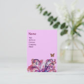 WHIMSICAL SCHNÖRKEL hell rot, rosa lila Visitenkarte (Stehend Vorderseite)