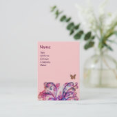 WHIMSICAL SCHNÖRKEL hell rot, rosa lila Visitenkarte (Stehend Vorderseite)