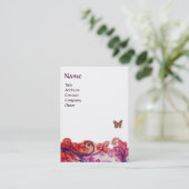 WHIMSICAL SCHNÖRKEL hell rot, rosa lila Visitenkarte (Stehend Vorderseite)