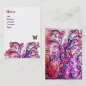 WHIMSICAL SCHNÖRKEL hell rot, rosa lila weiß Visitenkarte (Vorne/Hinten)
