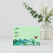 WHIMSICAL SCHNÖRKEL hellgrün blau Visitenkarte (Stehend Vorderseite)