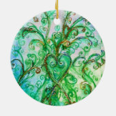WHIMSICAL SCHNÖRKEL hellrosa blau grün Keramik Ornament (Hinten)