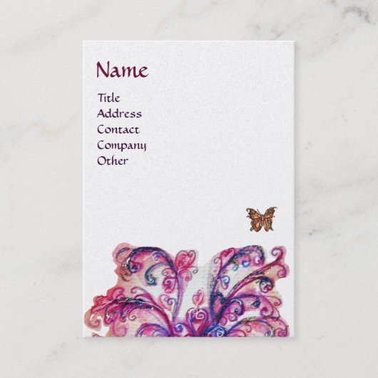 WHIMSICAL SCHNÖRKEL hellrosa lila Perle Visitenkarte (Vorderseite)