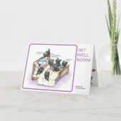 whimsical schwarz kitty wird gut Karte (Vorderseite)