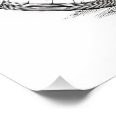 Whimsical Schwarz-weiß Bicycle Blume Zeichnend Fotodruck (Ecke)