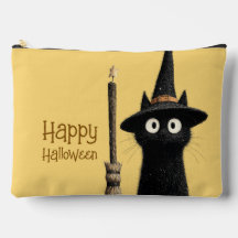 Whimsical Schwarze Katze Frohes Halloween