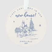 Whimsical Scribble 1. Weihnachten in unserem neuen Ornament (Vorderseite)