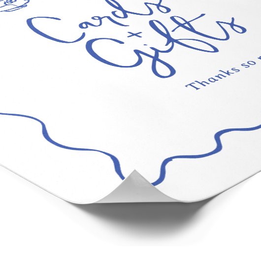 Whimsical Scribble Doodle Cards & Gifts Zeichen Poster (Ecke)