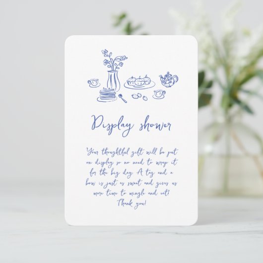 Whimsical Scribble Doodle Hand Drawing Brautparty Begleitkarte (Stehend Vorderseite)