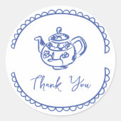 Whimsical Scribble Doodle Hand gezogen Gefallen Runder Aufkleber (Vorderseite)