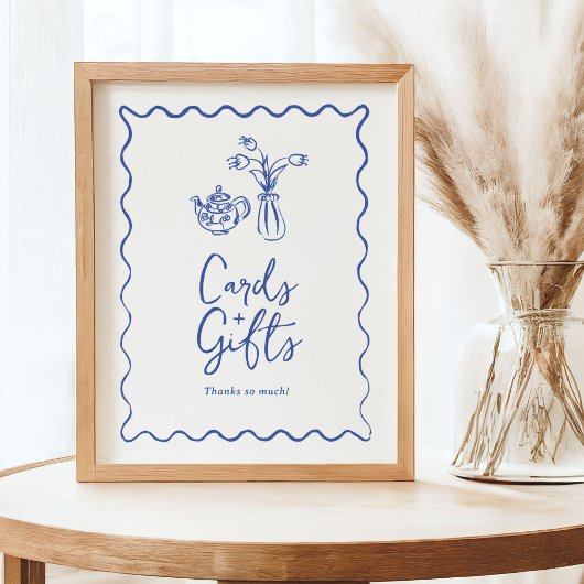 Whimsical Scribble Doodle Karten & Geschenke Schil Poster