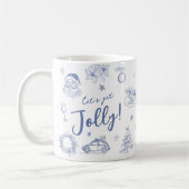 Whimsical Scribble Let's Get Jolly Christmas Kaffeetasse (Links)