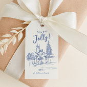 Whimsical Scribble Vintage Weihnachten Geschenkanhänger