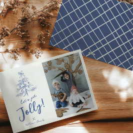 Whimsical Scribble Weihnachts-Foto Feiertagskarte