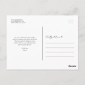 Whimsical Script Abschluss Foto Vielen Dank Postkarte (Rückseite)