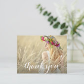 Whimsical Script Abschluss Vielen Dank Postcard Postkarte (Stehend Vorderseite)
