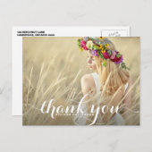 Whimsical Script Abschluss Vielen Dank Postcard Postkarte (Vorne/Hinten)