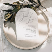 Whimsical Script Arch Just Liebe Hochzeit Einladung